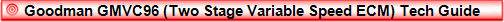 Goodman GMVC96 (Two Stage Variable Speed ECM) Tech Guide