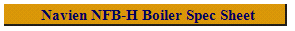 Navien NFB-H Boiler Spec Sheet